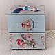 Mini chest of drawers shabby chic 'Pink dawn'. Mini Dressers. painting and decoupage from Marina (sovaj). Online shopping on My Livemaster.  Фото №2