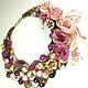 Order The Shade Of Plum Garden. Choker, removable floral decor. ms. Decorator. Livemaster. . Necklace Фото №3