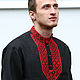Order Linen shirt with embroidery 'Ratiborets'. 'Империя Льна'- семейная мастерская.. Livemaster. . People\\\'s shirts Фото №3