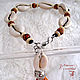 Anklet made of shells cowries 'Leopard in the snow'. Bead bracelet. AfricaForever. Online shopping on My Livemaster.  Фото №2
