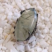 Украшения handmade. Livemaster - original item silver ring with prehnite.. Handmade.