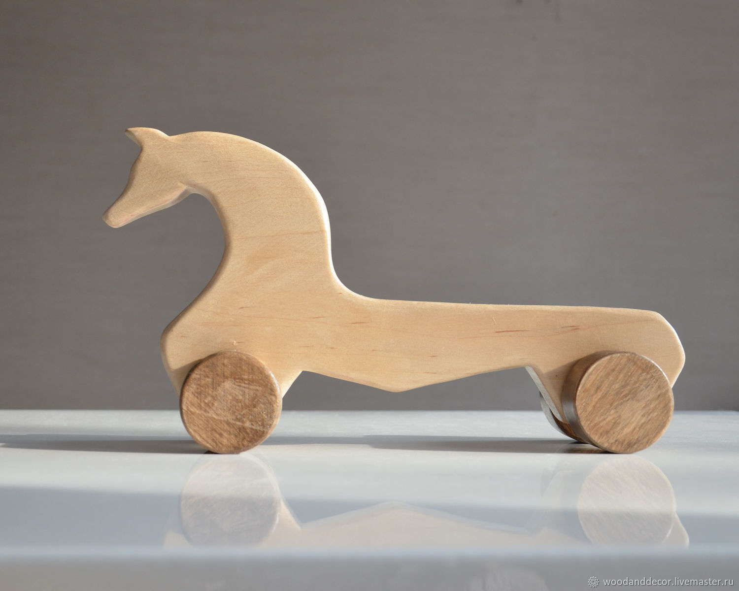 Деревянная Лошадка -каталка в русском стиле купить в интернет-магазине ...