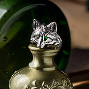 Украшения handmade. Livemaster - original item Fox Ring with green cubic Zirconia | Silver. Handmade.