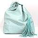 Mint leather Bag bag medium Bag string Bag t shirt shopper mint, Sacks, Moscow,  Фото №1