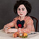 Девочка с персиками, Портретная кукла, Москва,  Фото №1