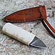 Knife 'Alchemist' Damascus mammoth sheath, Knives, Vorsma,  Фото №1