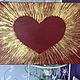 Painting a huge heart with golden rays 'With love' 70h50h1,5.  cm. Pictures. chuvstvo-pozitiva (chuvstvo-pozitiva). My Livemaster. Фото №4