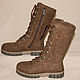 Order Women's felt boots Brown boots-zip. MMwool (marinamol). Livemaster. . Boots Фото №3