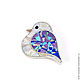 Brooch bird. Charoite, Turquoise, Lapis, Mother Of Pearl. Brooches. ARIEL - MOSAIC. My Livemaster. Фото №4