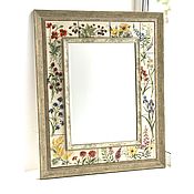 Для дома и интерьера handmade. Livemaster - original item Mirrors painted tiles Meadow flowers. Handmade.