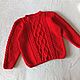  Red knitted children's jumper for 5 years. Sweaters and jumpers. Knit for you (Irina). My Livemaster. Фото №6