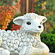 Lamb Figurine Provence Farmhouse Country Den Christmas Easter, Garden figures, Azov,  Фото №1