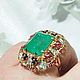 Ural Emerald 15,26 carats. Rings. kamniurala. My Livemaster. Фото №7