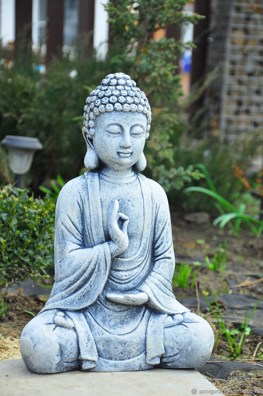 42cm concrete Buddha sculpture for home and garden aged – купить на ...