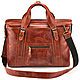 Order Leather business bag 'Dominique' (red). Russian leather Guild. Livemaster. . Classic Bag Фото №3