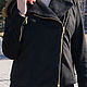 Order Black suede jacket with asymmetrical zipper, Biker style jacket. Lara (EnigmaStyle). Livemaster. . Outerwear Jackets Фото №3