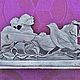 Винтаж: Старинная салфетница подставка для писем Oiseaux олово Франция. Столовые приборы винтажные. Антиквариат и винтаж из Франции. Ярмарка Мастеров.  Фото №5