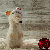 Заяц, кролик из шерсти. Пасхальный / новогодний декор. Сухое валяние