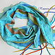 felted scarf Turquoise. Scarves. Komarova Galina rusvoilok. Online shopping on My Livemaster.  Фото №2