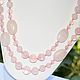 Delicate long necklace with natural rose quartz. Beads2. naturalkavni. My Livemaster. Фото №5