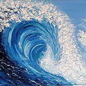 Картины и панно handmade. Livemaster - original item Oil painting on canvas "Wave". Handmade.