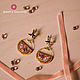 Серьги-кольца "Грейпфрут". Серьги-кольца. Jewelry-gourmet. Интернет-магазин Ярмарка Мастеров.  Фото №2