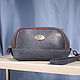 Men's travel bag made of genuine leather Aviator 'Bull blue', Travel bags, St. Petersburg,  Фото №1