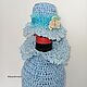 The design of the bottles: Knitted bottle case Lady in a hat. Bottle design. Lace knitting workshop. Lidiya.. My Livemaster. Фото №5