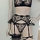 Пояс для чулок + съемные гартеры на ножки. Пояса для чулок. Natali Lingerie / Нижнее бельё ручной работы!. Ярмарка Мастеров.  Фото №4