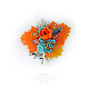 Brooch orange-blue with maple leaves ' autumn Sky', Brooches, Sestroretsk,  Фото №1