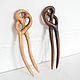Set of hair clips 'Liana' (walnut). Hairpins. OakForest Wooden Jewelry. Online shopping on My Livemaster.  Фото №2