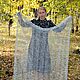 Shawls: Openwork thin down shawl-gossamer gray. Shawls1. Down shop (TeploPuha34). My Livemaster. Фото №5