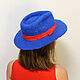 Blue hat, in stock, size 54-56. Hats1. STUDIO-FELT Katerina Alekseeva. Online shopping on My Livemaster.  Фото №2