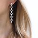 Chain earrings large long noticeable fashionable, Earrings, Yaroslavl,  Фото №1
