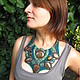 Колье "Bronze and turquoise". Колье. Елена Сечина. Интернет-магазин Ярмарка Мастеров.  Фото №2