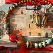 Украшения handmade. Livemaster - original item Jewelry sets: with chrysoprase and coral 