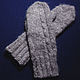 Order Men's knitted mittens Silver Frost. Warm Yarn. Livemaster. . Mittens Фото №3