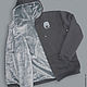 Grey fur hoodie, warm men's hoodie. Sweatshirts for men. Lara (EnigmaStyle). Online shopping on My Livemaster.  Фото №2