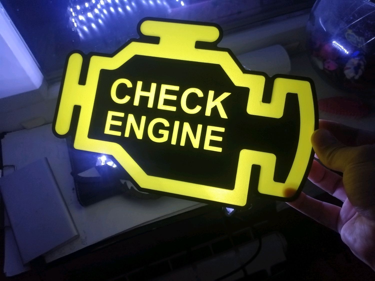 Ночник светильник Check engine купить в интернет-магазине Ярмарка Мастеров  по цене 2815.87 ₽ – UVJTARU | Элементы интерьера, Жодино - доставка по  России