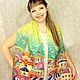Batik scarf 'Spring city'. Scarves. OlgaPastukhovaArt. Online shopping on My Livemaster.  Фото №2
