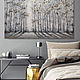 Interior painting silver forest with birches in the sun. Pictures. kartina-sochi. My Livemaster. Фото №4