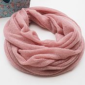 Аксессуары handmade. Livemaster - original item Snood knitted scarf for women from kid mohair in two turns. Handmade.
