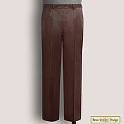 Мужская одежда handmade. Livemaster - original item Lorenzo trousers made of genuine leather/suede (any color). Handmade.