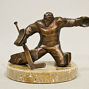 Сувениры и подарки handmade. Livemaster - original item Ice Hockey Goalie bronze sculpture. Handmade.