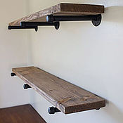 Для дома и интерьера handmade. Livemaster - original item Bracket for a wall shelf made of pipes in Loft style, Industrial 18 cm.. Handmade.