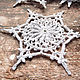 Order Snowflake 12 cm voluminous white knitted 2B. BarminaStudio (Marina)/Crochet (barmar). Livemaster. . Christmas decorations Фото №3