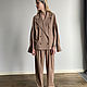 Coffee-colored linen suit with patch pockets. Suits. cashmerestory. Online shopping on My Livemaster.  Фото №2