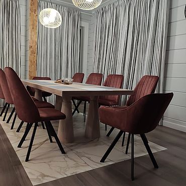 Для дома и интерьера ручной работы. Ярмарка Мастеров - ручная работа Столы: Nordic Ash | Обеденный стол из ясеня с беленой столешницей. Handmade.