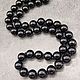 Order Black beads for women made of natural stone morion. naturalkavni. Livemaster. . Bead bracelet Фото №3