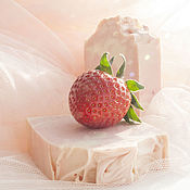 Косметика ручной работы handmade. Livemaster - original item Whipped strawberry soap. Handmade.